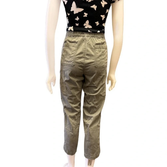 Lou & Grey For Loft Pants Capri Pockets Olive Green  Cotton Rayon Medium - Picture 5 of 11